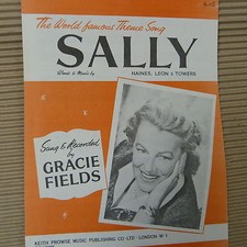 song sheet SALLY Gracie Fields