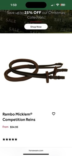 Rambo micklem rubber reins - rubber,