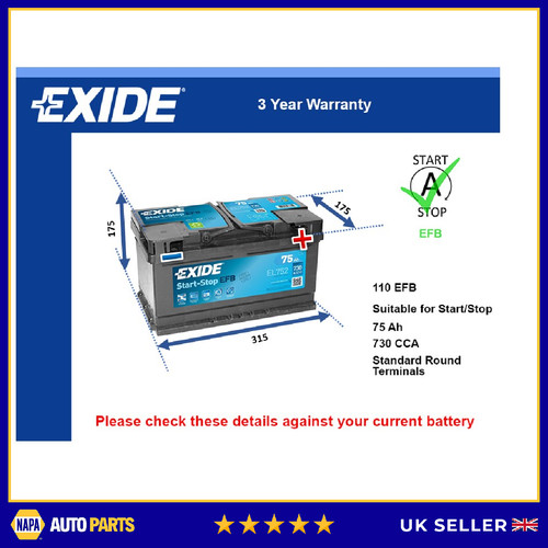 Efb car battery - jaguar, x