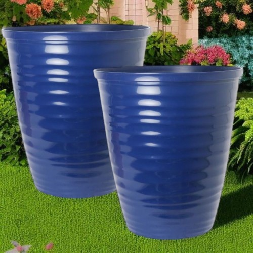 Blue garden planter - set, of