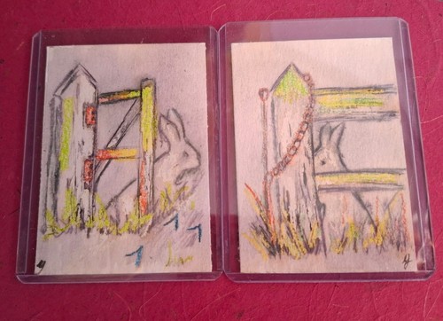 Aceo watercolour duo - , a