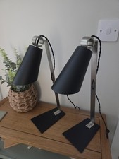 Table Lamp x 2 Crome Art Deco