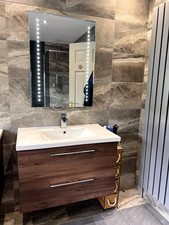 Bathroom Mirror with LED lights and Shaver Socket