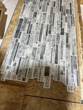 Modern Grey Stone Brick Wall Panelling Decorative PVC Plastic 3D Cladding Panels