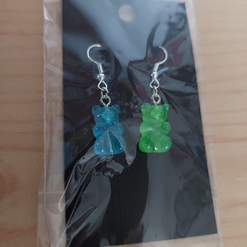 Gummy bear style earrings - bear,