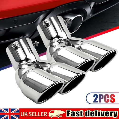 76mm dual twin exhaust - 2x,