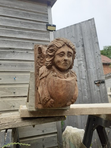Old oak angel beam - angel, corbel,