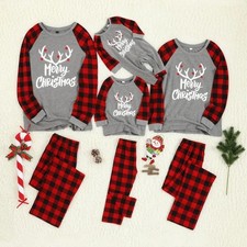 CHRISTMAS PYJAMAS MATCHING FAMILY PJ SETS FOR MENS LADIES KIDS BABY PET DOG