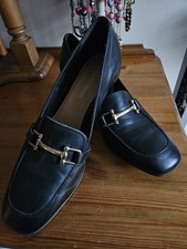 Roberto Vianni Black Leather Loafers size 7/40