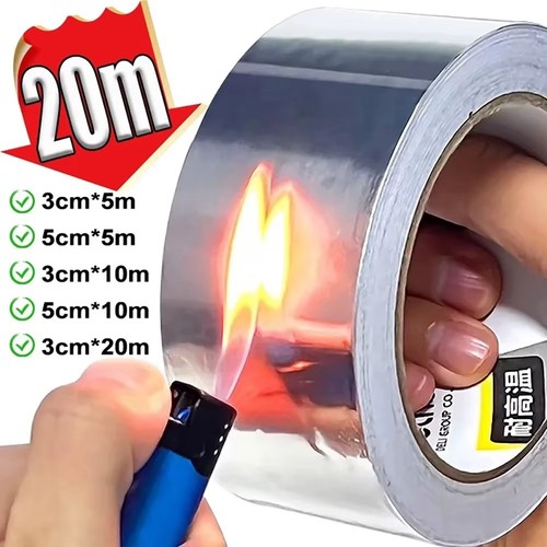 Aluminium foil tape 20m roll - aluminium,