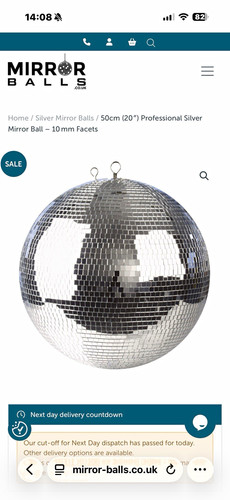Mirror balls 50cm silver - mirror,