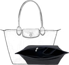 Purse Organizer, Multi-Pocket Felt Handbag Organizer, Blue