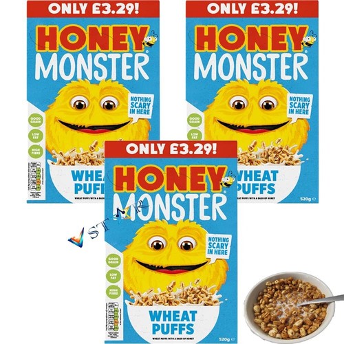 Honey monster wheat puffs - honey,