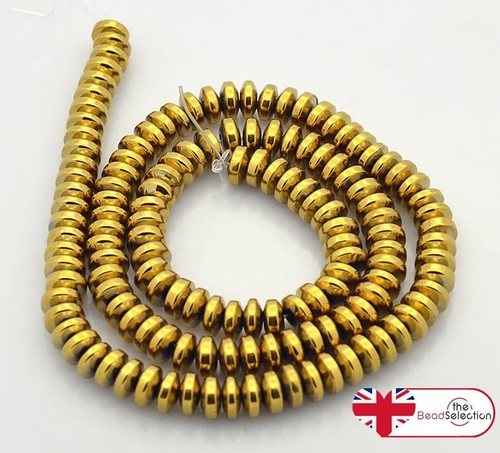 Gold disc rondelle - disc,