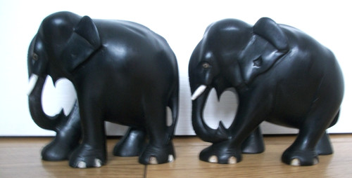 Pair 5kg antique ebony - of,