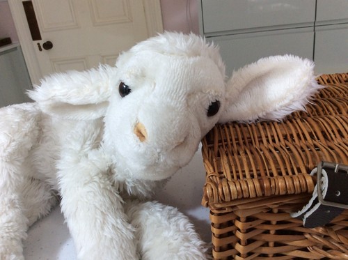 Vintage lying down floppy lamb - vintage,