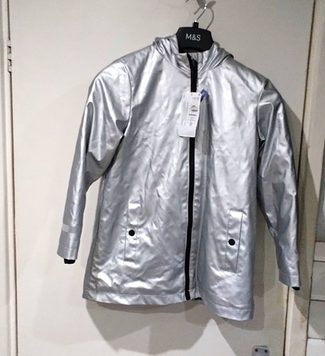 Girls hooded rain - m&s,