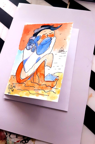 Original abstract watercolor - original,