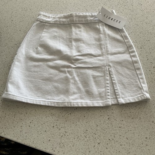 Lioness white denim - white, skirt