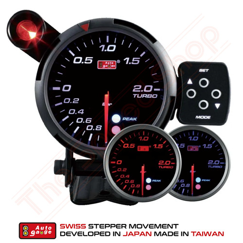 Autogauge 80mm smoked face - 80mm,