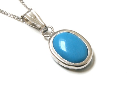 9ct white gold - 9ct, turquoise