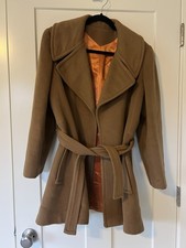 Vintage 100% Cashmere Coat Camel Tan Women's Size Medium