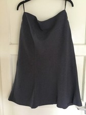 Grey Striped Lined Flared