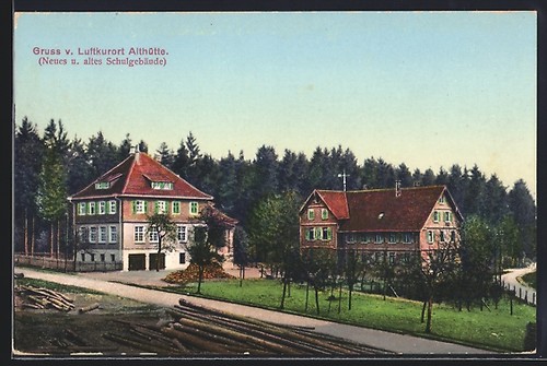 Postcard althütte m - of, /
