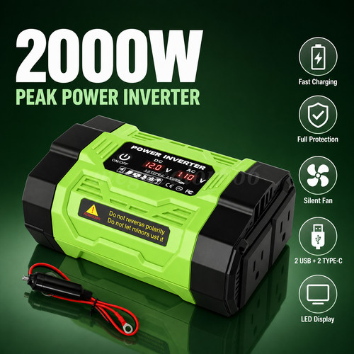 Car power inverter 2000w - power,