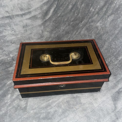 Vintage metal money tin - money,