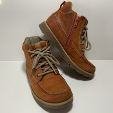 Boys Size 13G Shoes Children’s Clarks Comet Moon Tan Orange Leather-Suede Boots