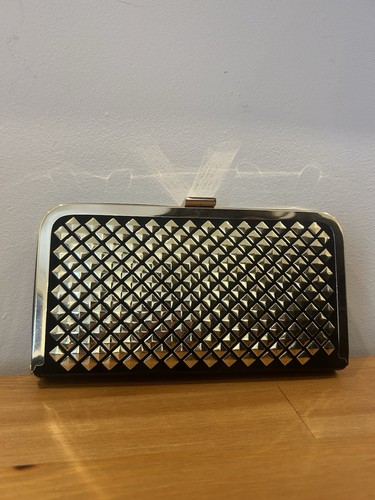 Pinko studded clutch bag - clutch, black