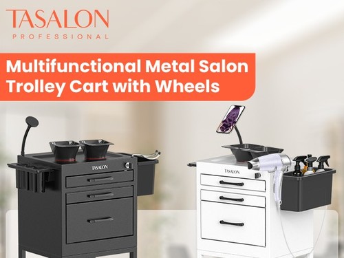 New metal salon trolley - new,