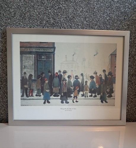 Lowry silver framed print - framed,