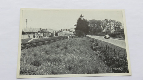 Railway postcard inveramsay - railway,