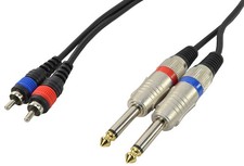 Dual Phono RCA To 1/4 Inch