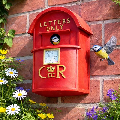 Post box bird - post,