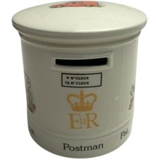 Vintage Postman Pat Moneybox Crown Staffordshire 1984 Ceramic Bank Collectable