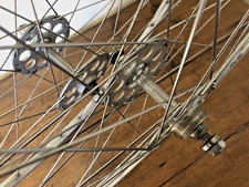 1950s Powell Track Hubs On Weinmann Tubular Rims, 32/40H, Wheelset, VGC