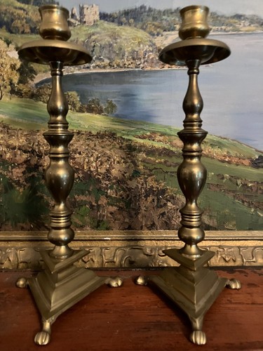 Large pair brass - pair, of