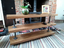 Floor Standing Shelving Unit | Solid Wood | Industrial Pipe Style