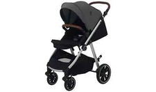 Cuggl Deluxe Baby Pushchair Folded Stroller Lightweight Travel Buggy - Grey