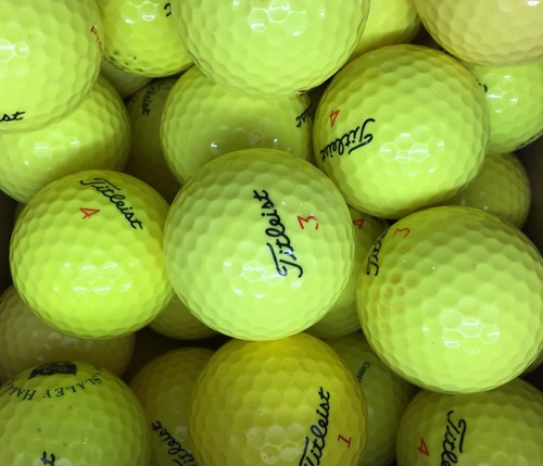 Titleist yellow golf lake - golf,