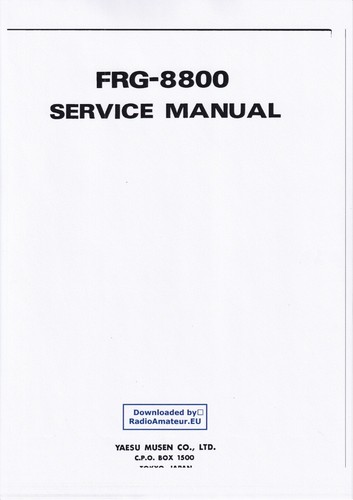 Service manual for yaesu - service,