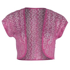 Women Plus Glitzy Sequin Lace Bolero Crop Top Ladies Bidding Party Shrug 16-26