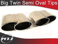 Porsche Caynne Turbo Style Twin Oval Slash Cut Exhaust Tailpipes Tips L & R Hand