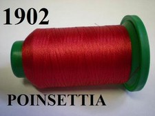 ISACORD MACHINE EMBROIDERY THREAD 1000M POINSETTIA RED 1902