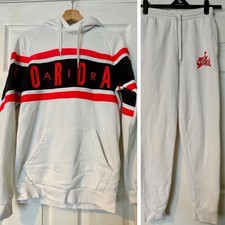 Men’s White Nike Air Jordan Hoodie And Joggers Tracksuit Size S