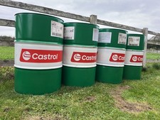 CASTROL GTX OIL DRUM STEEL BARREL 45 GALLON 205 LITRE MAN CAVE BAR BURN BARREL. 