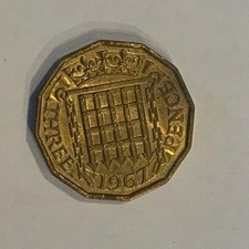 1967 Elizabeth II Three Pence